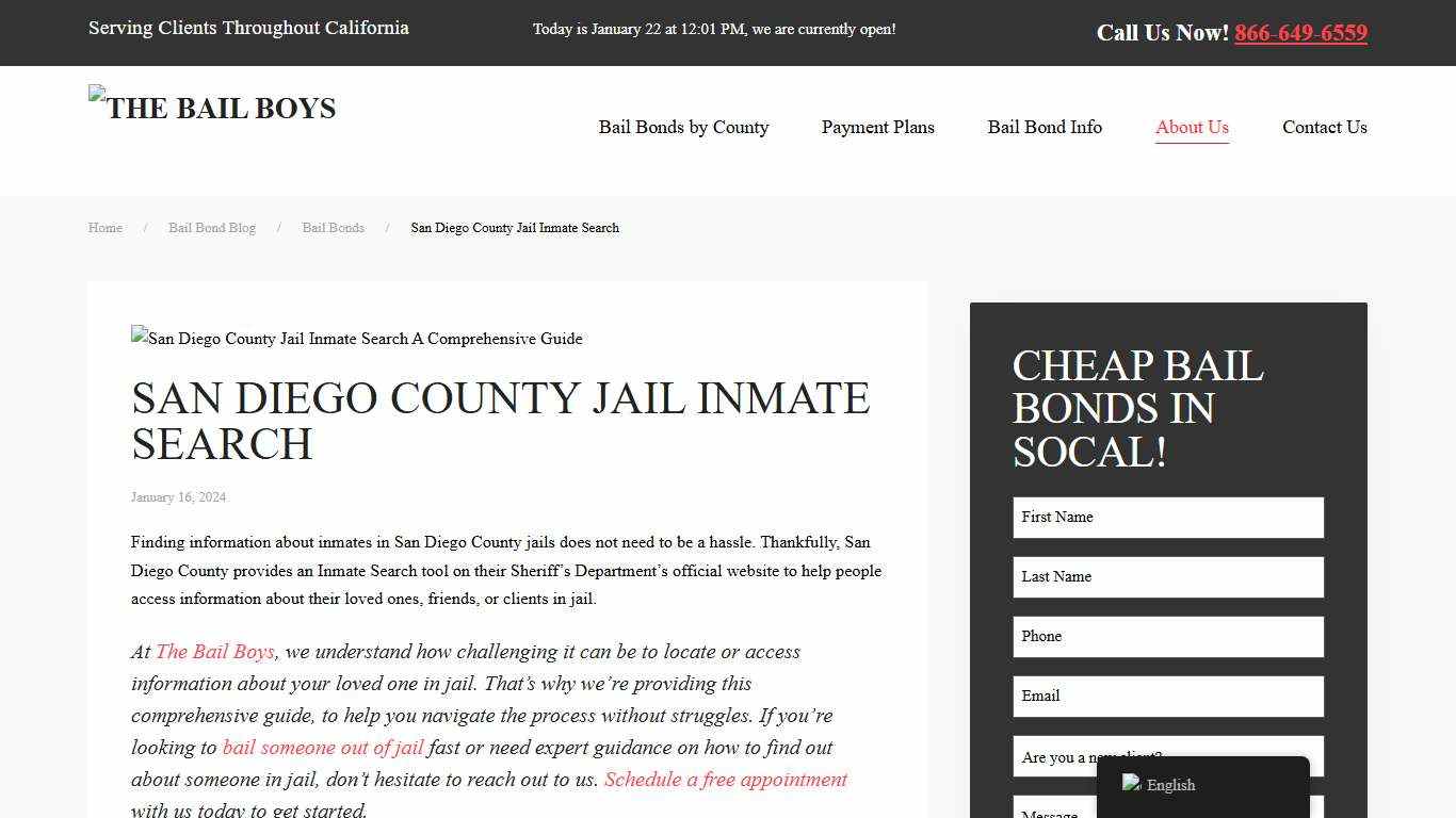 San Diego County Jail Inmate Search (2024) The Bail Boys
