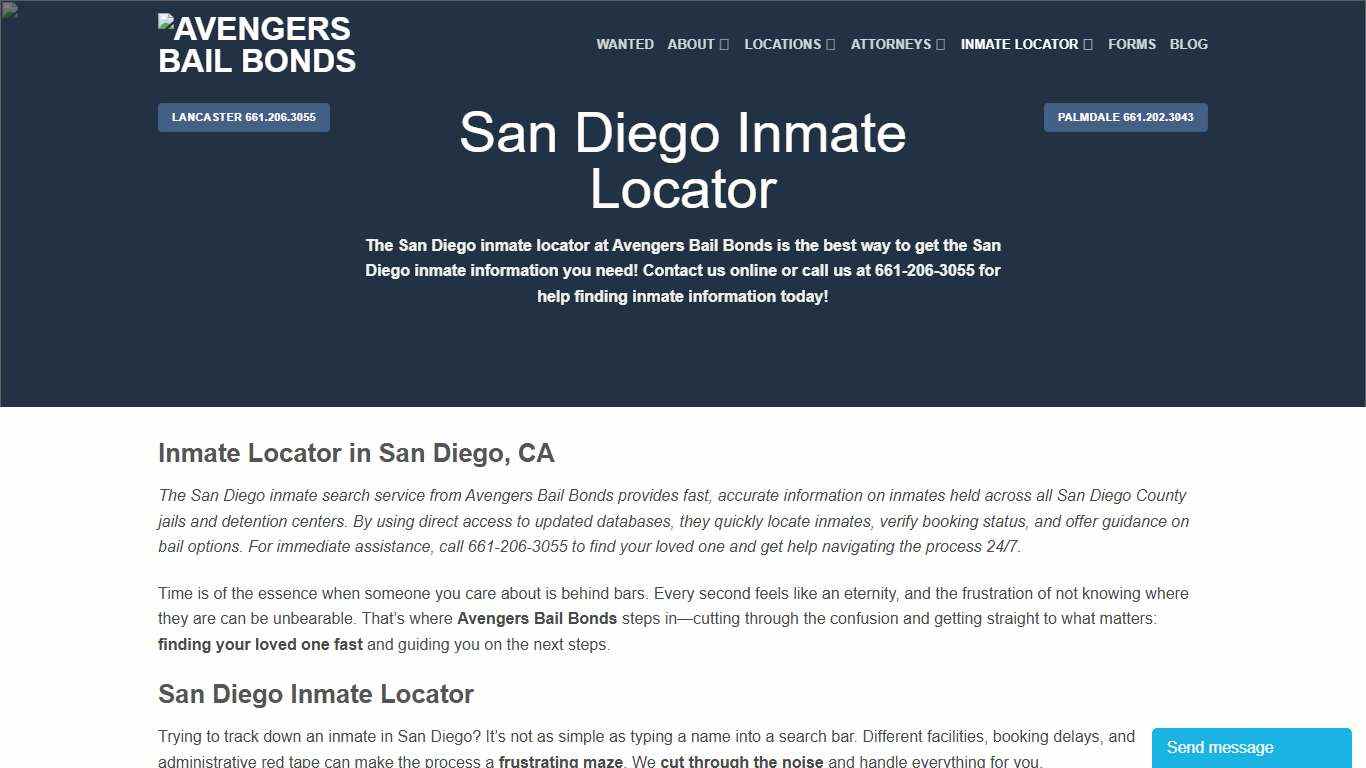 San Diego Inmate Locator Inmate Information in San Diego